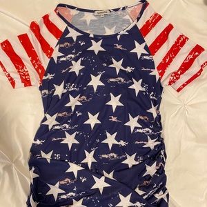 Maternity American flag shirt
